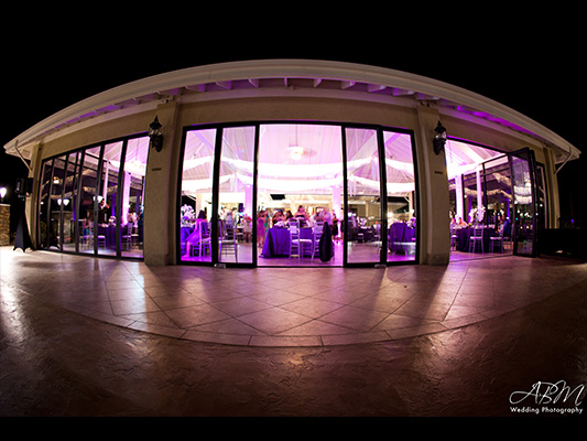 view of banquet center at night